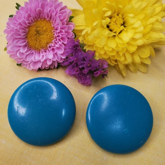 Circle Blue Earrings - Picture 1 of 2
